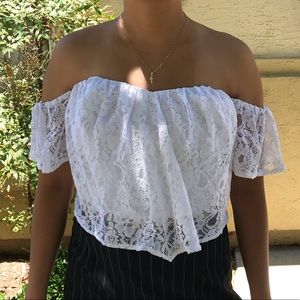 Guess white top